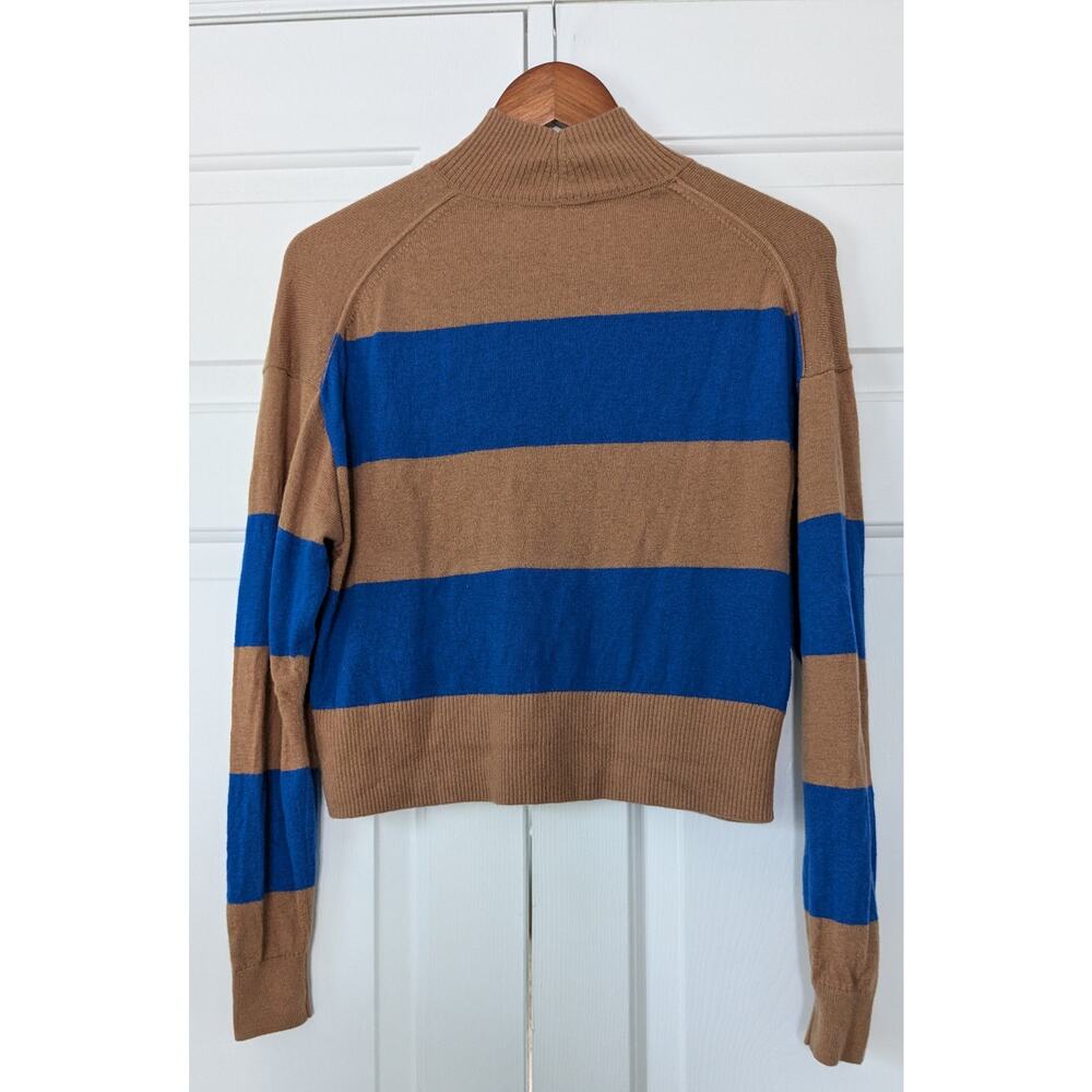Everlane Striped Luxe Merino Wool Mock Neck Sweater - Picture 7 of 8